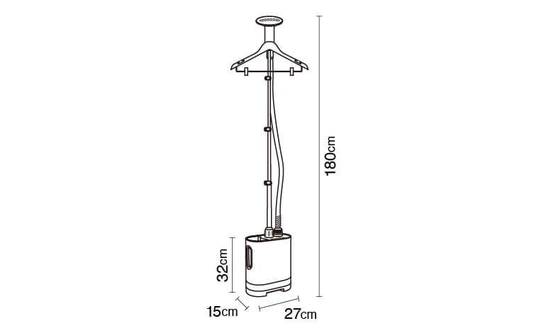 全体W15 × H180 × D27cm 本体H32cm